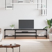 TV-Schrank Räuchereiche 100x35x45 cm Holzwerkstoff & Eisen