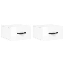 Wall-mounted Bedside Cabinet Concrete Grey 35x35x20 cm