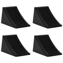 Wheel Chocks 4 pcs 16x9x9 cm Rubber