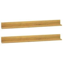 Wall Shelves 2 pcs 60x10x10 cm Solid Wood Teak