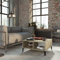 Coffee Table High Gloss Grey 60x60x30 cm Engineered Wood