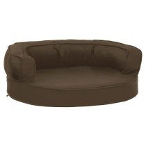 Hundematratze Ergonomisch 60x42 cm Leinenoptik Grau