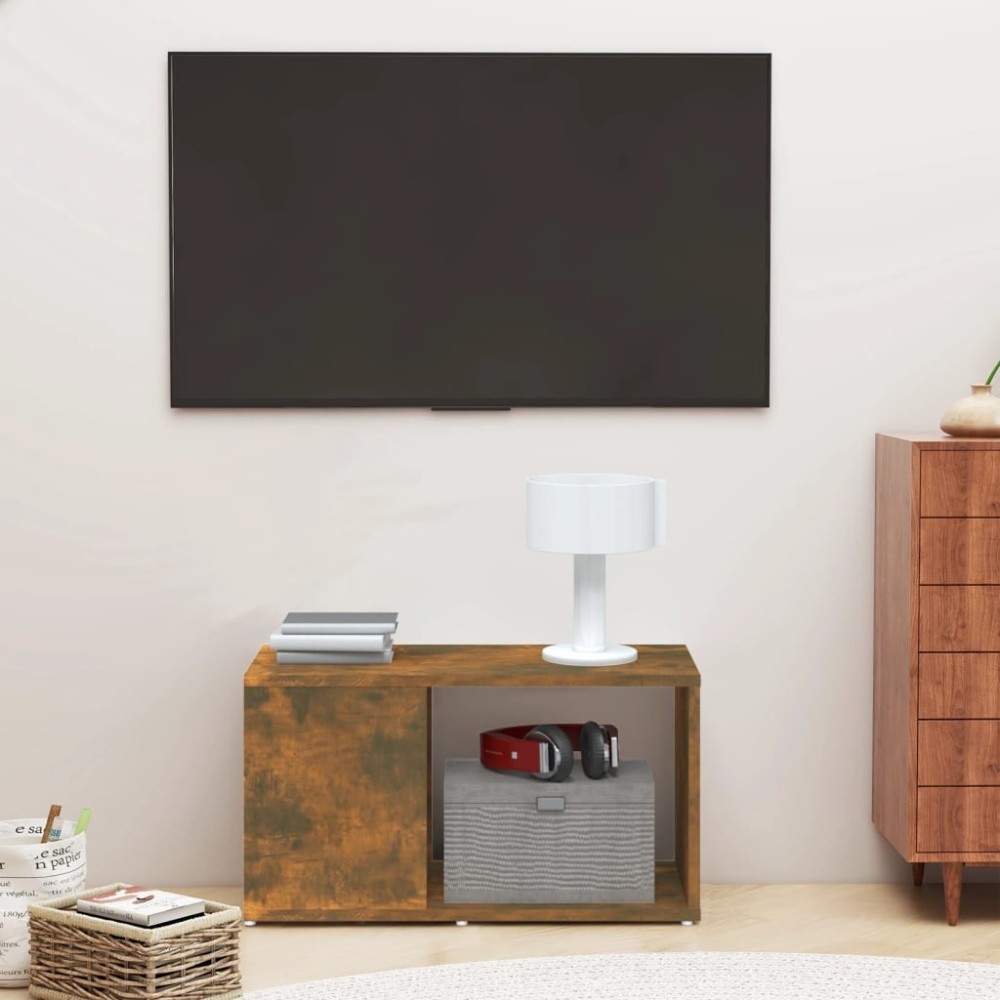 TV-Schrank Braun Eichen-Optik 60x24x32 cm Holzwerkstoff