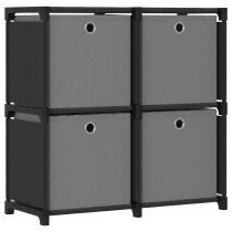 6-Cube Display Shelf Grey 103x30x72.5 cm Fabric