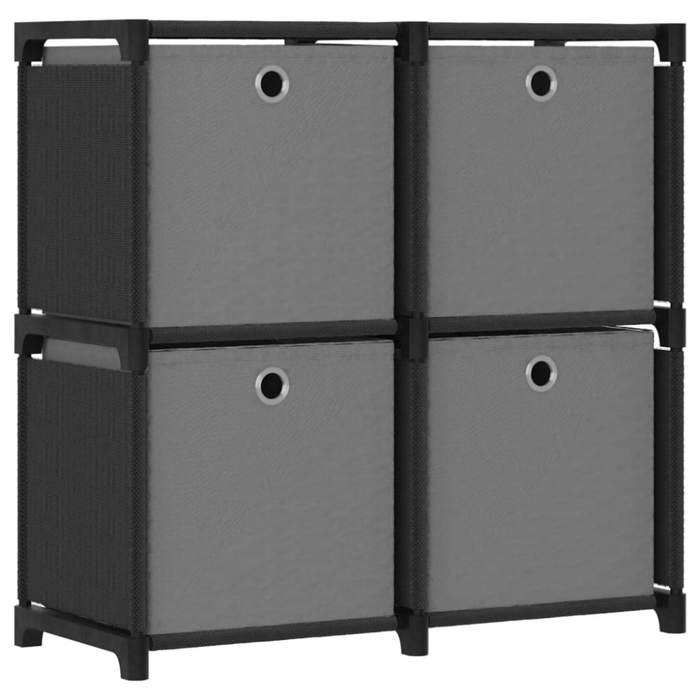 6-Cube Display Shelf Grey 103x30x72.5 cm Fabric