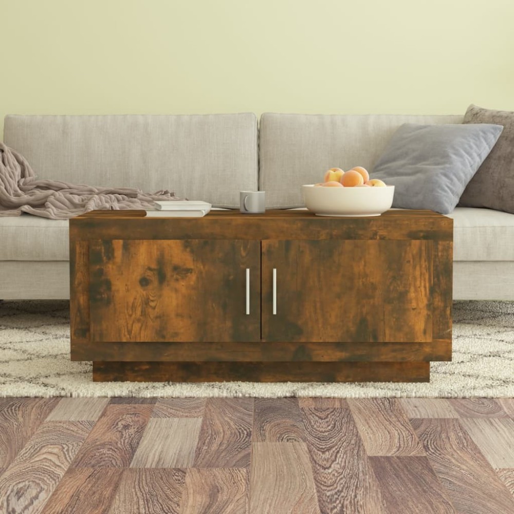 Coffee Table Brown Oak 102x50x45 cm Engineered Wood