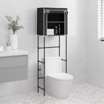 2-Tier Storage Rack over Toilet Cream 56x30x170 cm Iron