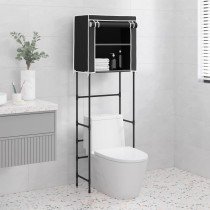 2-Tier Storage Rack over Toilet Cream 56x30x170 cm Iron