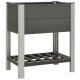 Garden Raised Bed with Shelf 100x50x90 cm WPC Grey