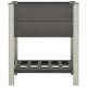 Garden Raised Bed with Shelf 100x50x90 cm WPC Grey