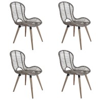 Dining Chairs 6 pcs Brown...