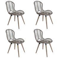 Dining Chairs 6 pcs Brown...