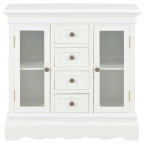Sideboard White 70x28x70 cm Solid Pine Wood