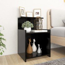 Bed Cabinet White and Sonoma Oak 40x35x60 cm Engineered Wood