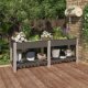 Garden Raised Bed with Shelf 100x50x90 cm WPC Grey