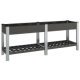Garden Raised Bed with Shelf 100x50x90 cm WPC Grey