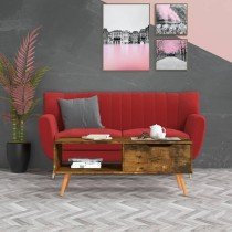 Couchtisch Hochglanz-Schwarz 100x49,5x43 cm Holzwerkstoff