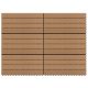 Decking Tiles 6 pcs WPC 60x30 cm 1.08 m  Black