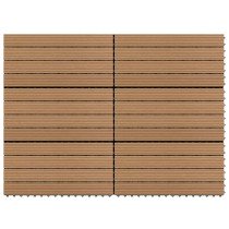 Decking Tiles 6 pcs WPC 60x30 cm 1.08 m  Black