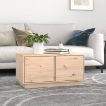 Coffee Table Black 80x50x40 cm Solid Wood Pine