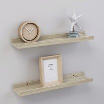 Wall Shelves 2 pcs Concrete Grey 40x9x3 cm