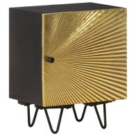Bedside Cabinet with Brass...