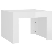 Coffee Table White 50x50x35 cm Engineered Wood