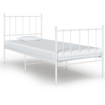 Bett Grau Metall 90x200 cm