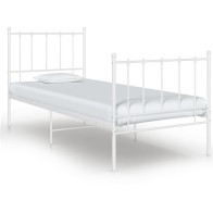 Bett Grau Metall 90x200 cm