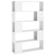 Book Cabinet Room Divider High Gloss White Engineered Wood