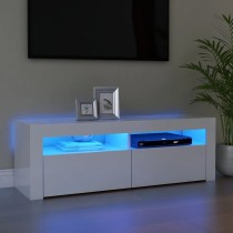 TV Cabinet with LED Lights High Gloss Grey 120x35x40 cm
