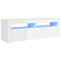 TV Cabinet with LED Lights High Gloss Grey 120x35x40 cm