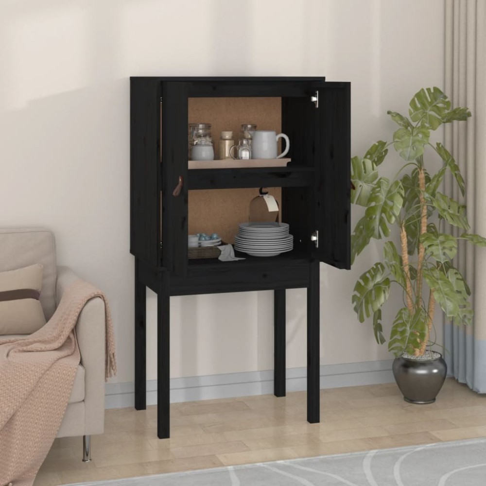 Highboard White 60x40x120 cm Solid Wood Pine