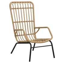 Garden Chair Poly Rattan Black