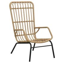 Garden Chair Poly Rattan Black