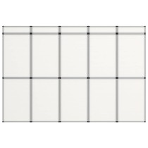 15-Panel Folding Exhibition Display Wall 302x200 cm White