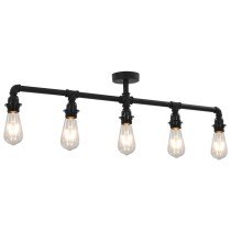 2-way Wall Lamp Black 2 x E27 Bulbs