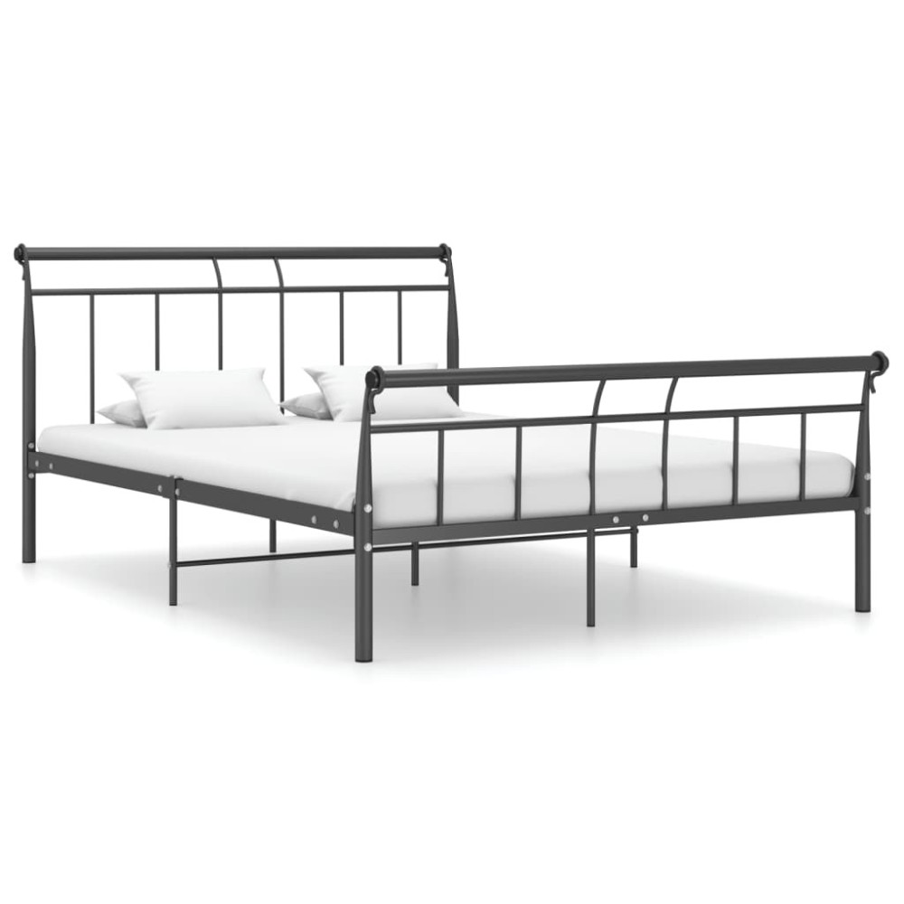 Bed Frame White Metal 180x200 cm 6FT Super King