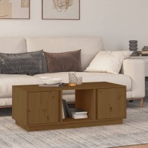 Couchtisch Weiß 110x50x40 cm Massivholz Kiefer