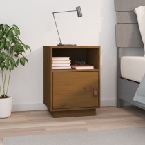 Bedside Cabinets 2 pcs Honey Brown 40x34x55 cm Solid Wood Pine