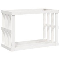 Outdoor-Kaminholzregal Schwarz 108x52x74 cm Massivholz Kiefer