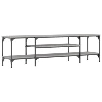 TV-Schrank Räuchereiche 100x35x45 cm Holzwerkstoff & Eisen