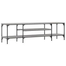 TV Cabinet Grey Sonoma 121x35x45 cm Engineered Wood&Iron