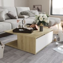 Coffee Table High Gloss White 80x80x31 cm Engineered Wood