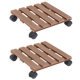 Plant Trolleys 4 pcs Brown 30x30x7,5 cm WPC