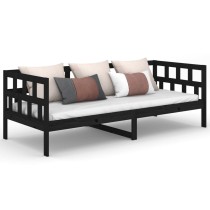 Day Bed Grey Solid Wood Pine 80x200 cm