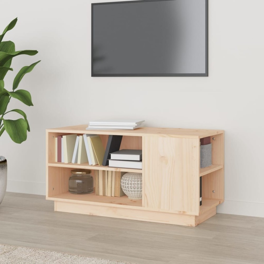 TV Cabinet Grey 80x35x40.5 cm Solid Wood Pine