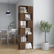 Bücherregal/Raumteiler Grau Sonoma 60x24x186 cm