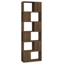 Bücherregal/Raumteiler Grau Sonoma 60x24x186 cm