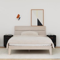Bedside Cabinets 2 pcs Grey 40x34x55 cm Solid Wood Pine